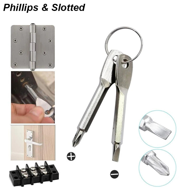 Chave Multiuso de Bolso, chave philips e fenda de bolso