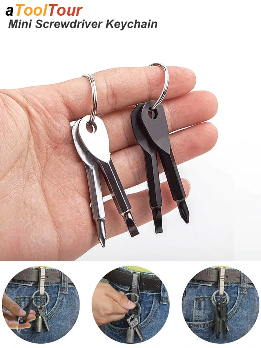 Chave Multiuso de Bolso, chave philips e fenda de bolso
